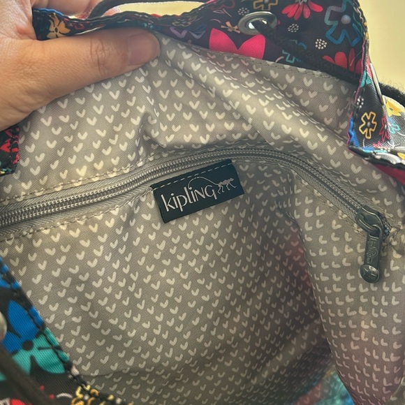Kipling Ravier Multicolor Floral Large Backpack - Very Good Condition - Picture 9 of 11